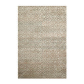 6x9 Aqua, Beige, Color Hand Knotted Tibetan Wool & Silk Traditional Oriental Rug