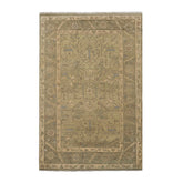 5x8 Moss, Moss, Gray Color Hand Knotted Caucasian 100% Wool Transitional Oriental Rug