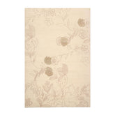 6x9 Ivory, Olive Green, Brown Color Hand Knotted Tibetan Wool & Silk Transitional Oriental Rug