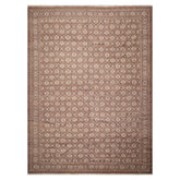 9x12 Brown, Beige, Color Hand Knotted Wool Traditional Oriental Rug