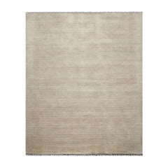 Multi Size Mossy Gray Color Hand Knotted Wool Modern Oriental Rug