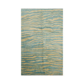 5x8 Turquoise, Mint, Color Hand Knotted 100% Wool Modern Oriental Rug