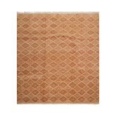 8x10 Tan, Caramel, Color Hand Knotted 100% Wool Transitional Oriental Rug