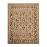 8x11 Tan, Beige, Brown Color Hand Knotted Chobi Peshawar 100% Wool Traditional Oriental Rug