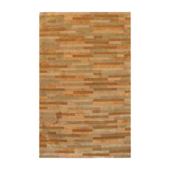 3x5 Gold, Tan, Moss Color Hand Knotted 100% Wool Modern & Contemporary Oriental Rug