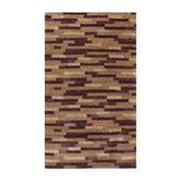 3x5 Aubergine, Brown, Beige Color Hand Knotted Tibetan 100% Wool Modern & Contemporary Oriental Rug