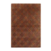4x6 Brown, Aubergine, Gold Color Hand Knotted Tibetan 100% Wool Transitional Oriental Rug