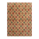 4x6 Beige, Light Gold, Celadon Color Hand Knotted Tibetan 100% Wool Transitional Oriental Rug