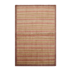 4x6 Sage, Taupe, Coral Color Hand Knotted Tibetan 100% Wool Modern & Contemporary Oriental Rug