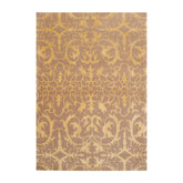4x6 Beige, Light Gold, Color Hand Knotted Tibetan 100% Wool Transitional Oriental Rug