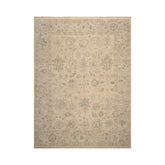 9x12 Beige, Gray, Taupe Color Hand Knotted Oushak Wool Traditional Oriental Rug