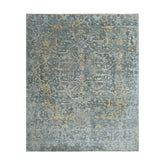 8x10 Gray, Beige, Light Gold Color Hand Knotted Oushak Wool Transitional Oriental Rug