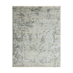 8x10 Beige, Gray, Muted Earth Tones Color Hand Knotted Oushak Wool Transitional Oriental Rug