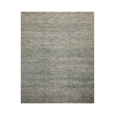 8x10 Ivory, Gray, Green Color Hand Knotted Wool Contemporary Oriental Rug