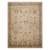Multi Size Mint Green Beige Color Hand Knotted Oushak Wool Traditional Oriental Rug