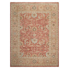Multi Size Rust Moss Beige Color Hand Knotted Oushak Wool Traditional Oriental Rug