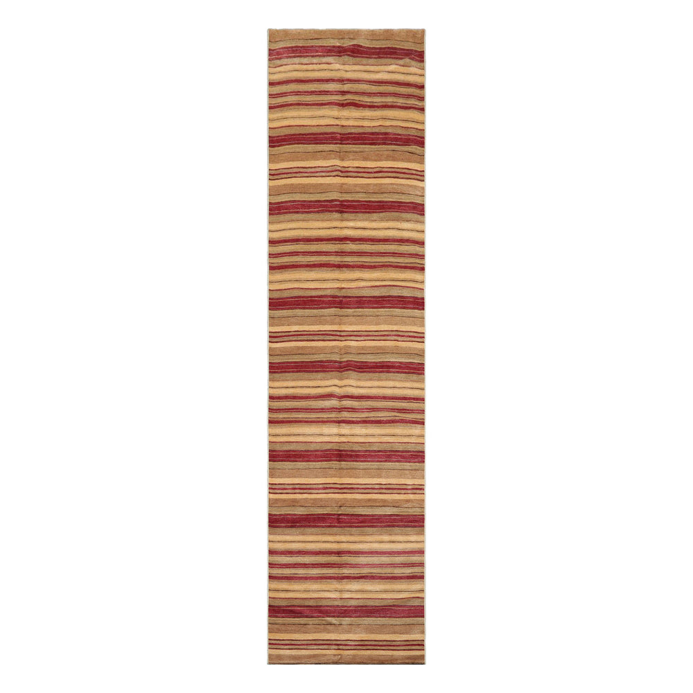 Multi Size Rust Brown Straw Color Hand Knotted Tibetan Wool Modern & Contemporary Oriental Rug