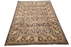 Knotted Rug Brown Hand Knotted 9'1''x12'4" Traditional Peshawar 200 kpsi Wool Oriental Area Rug