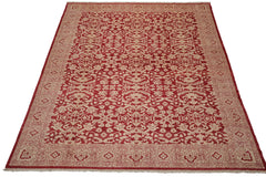 Knotted Rug Rust Hand Knotted 8'10''x11'10" Antique Oushak Wool Oriental Area Rug