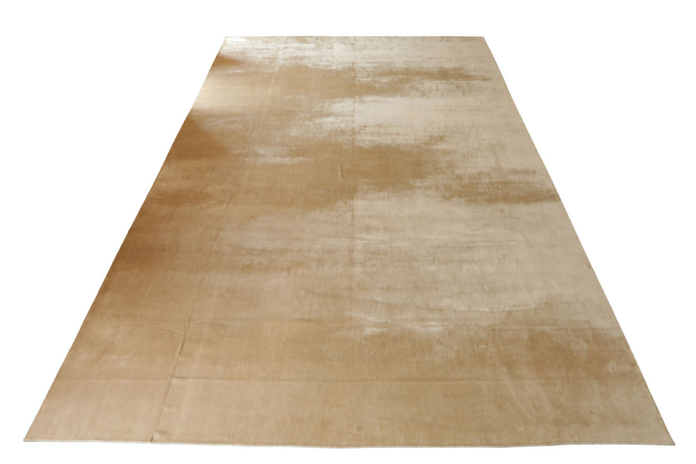 Multi Size Beige Color Hand Knotted Tibetan 100% Silk Contemporary Oriental Rug
