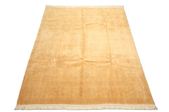 8x10 Tan, Beige, Gray Color Hand Knotted Oushak New Zealand Wool Transitional Oriental Rug