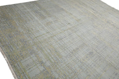 Knotted Rug Blue Green Hand Knotted Multi Size Wool and Silk Sherpa Modern Contemporary Rugs