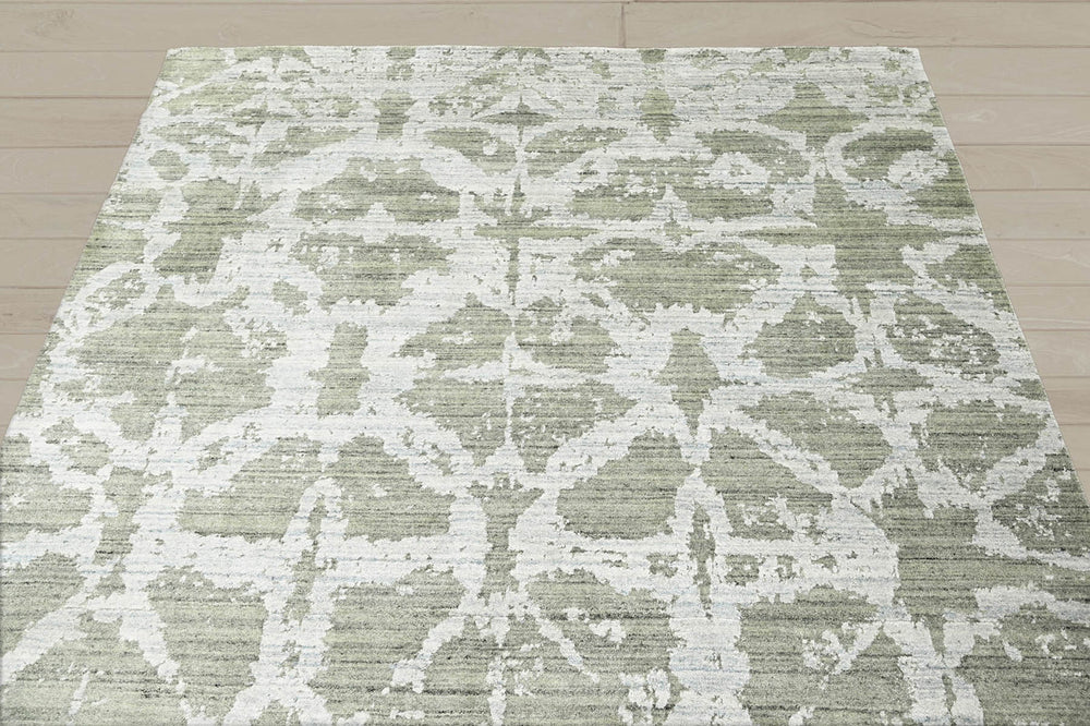 Multi Size Tone On Tone Gray Color Hand Knotted Oushak Wool Transitional Oriental Rug