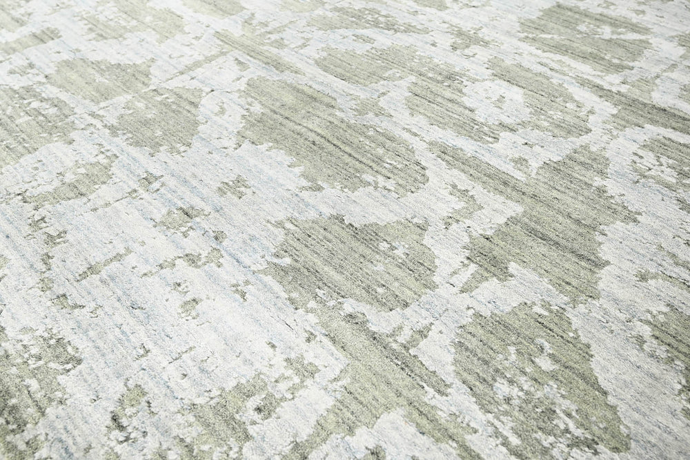 Multi Size Tone On Tone Gray Color Hand Knotted Oushak Wool Transitional Oriental Rug