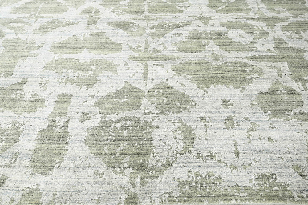 Multi Size Tone On Tone Gray Color Hand Knotted Oushak Wool Transitional Oriental Rug
