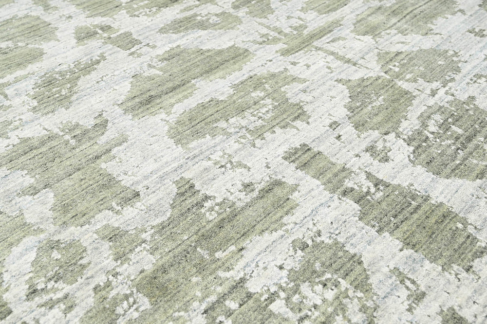 Multi Size Tone On Tone Gray Color Hand Knotted Oushak Wool Transitional Oriental Rug