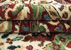 9x12 Rust, Lime, Ivory Color Hand Knotted Oushak Wool Oriental Rug