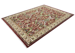 9x12 Rust, Lime, Ivory Color Hand Knotted Oushak Wool Oriental Rug