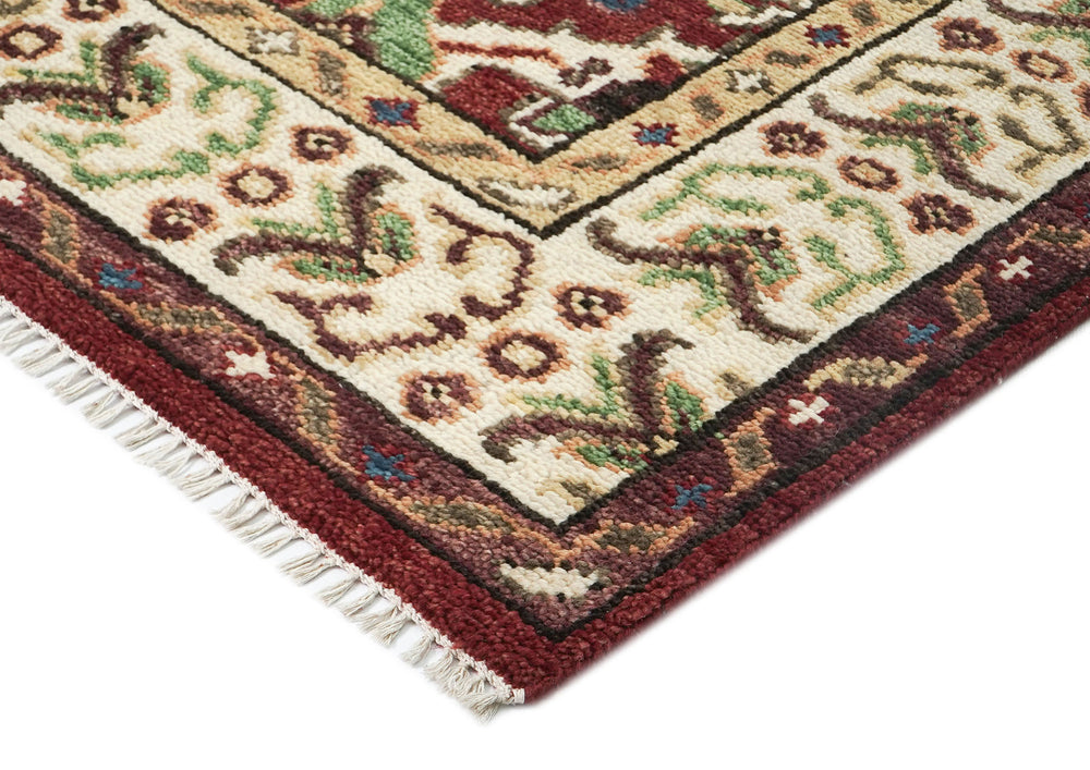 9x12 Rust, Lime, Ivory Color Hand Knotted Oushak Wool Oriental Rug