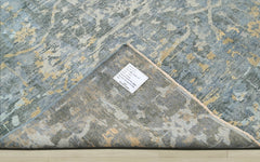 8x10 Gray, Beige, Light Gold Color Hand Knotted Oushak Wool Transitional Oriental Rug