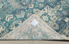 Multi Size Turquoise Gray Beige Color Hand Knotted Indo Oushak Wool Traditional Oriental Rug