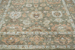 8x10 Moss, Rust, Beige Color Hand Knotted Oushak Wool Traditional Oriental Rug