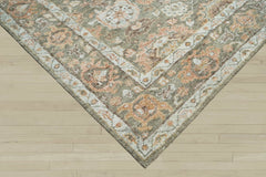 8x10 Moss, Rust, Beige Color Hand Knotted Oushak Wool Traditional Oriental Rug
