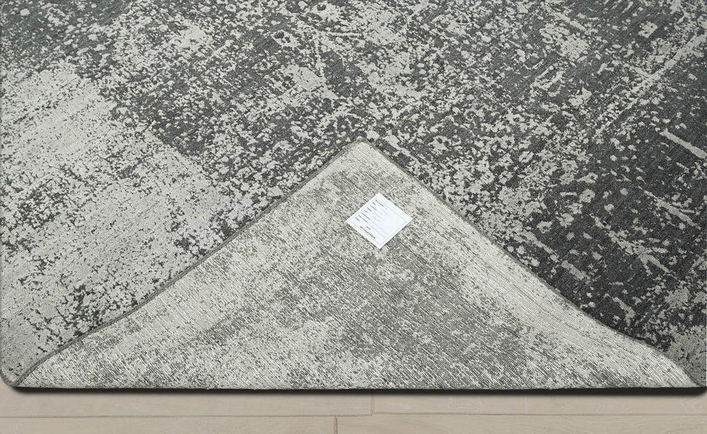 8x10 Tone On Tone Gray, Charcoal, Color Hand Knotted 100% Wool Transitional Oriental Rug