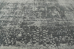 8x10 Tone On Tone Gray, Charcoal, Color Hand Knotted 100% Wool Transitional Oriental Rug
