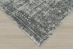 8x10 Tone On Tone Gray, Charcoal, Color Hand Knotted 100% Wool Transitional Oriental Rug