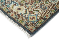 8x10 Teal
, Ivory, Peach
Color Hand Knotted Oushak Wool Traditional Oriental Rug