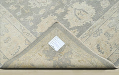 Multi Size Dark Gray Beige Muted Earth Tones Color Hand Knotted Turkish Oushak Wool Traditional Oriental Rug