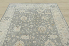 Multi Size Dark Gray Beige Muted Earth Tones Color Hand Knotted Turkish Oushak Wool Traditional Oriental Rug