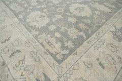 Multi Size Dark Gray Beige Muted Earth Tones Color Hand Knotted Turkish Oushak Wool Traditional Oriental Rug