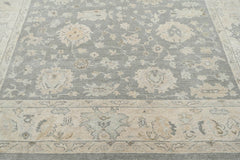 Multi Size Dark Gray Beige Muted Earth Tones Color Hand Knotted Turkish Oushak Wool Traditional Oriental Rug
