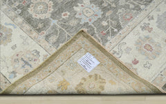 10x14 Gray, Beige, Muted Earth Tones Color Hand Knotted Oushak Wool Traditional Oriental Rug