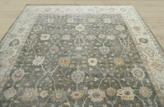 10x14 Gray, Beige, Muted Earth Tones Color Hand Knotted Oushak Wool Traditional Oriental Rug