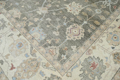 10x14 Gray, Beige, Muted Earth Tones Color Hand Knotted Oushak Wool Traditional Oriental Rug