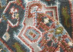 2'6x10 Gray, Slate, Ivory Color Hand Knotted Oushak Wool Transitional Oriental Rug