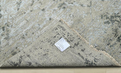 8x10 Beige, Gray, Muted Earth Tones Color Hand Knotted Oushak Wool Transitional Oriental Rug